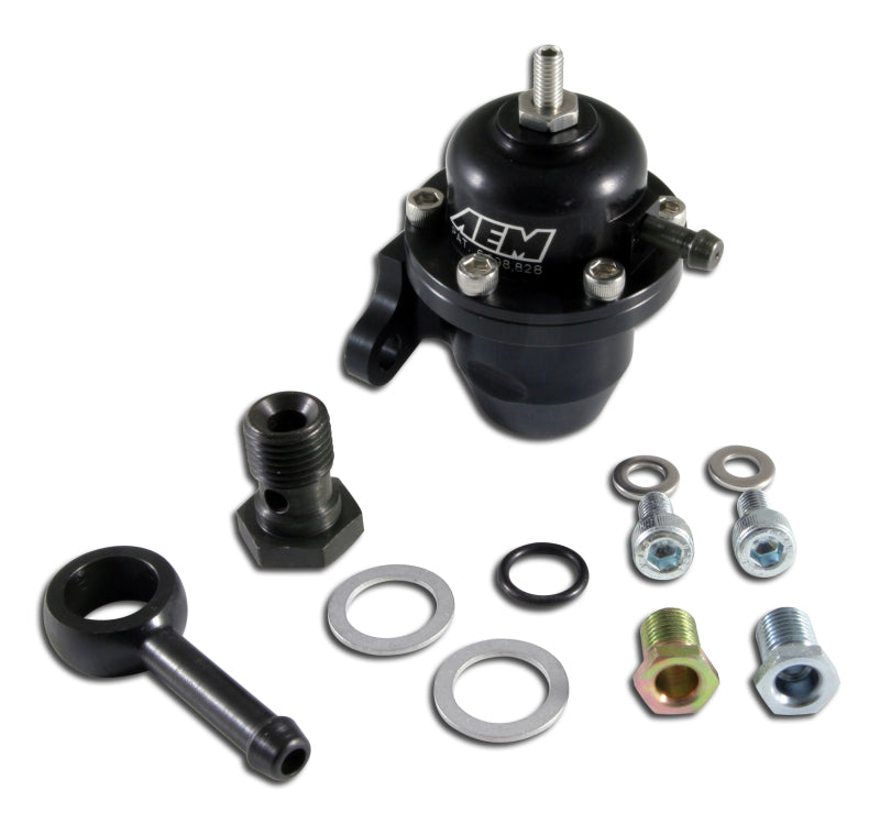 AEM 96-97年式アキュラCL／94-97年式アコード／96-00年式シビックEx用 ブラック調整式燃圧レギュレーター
