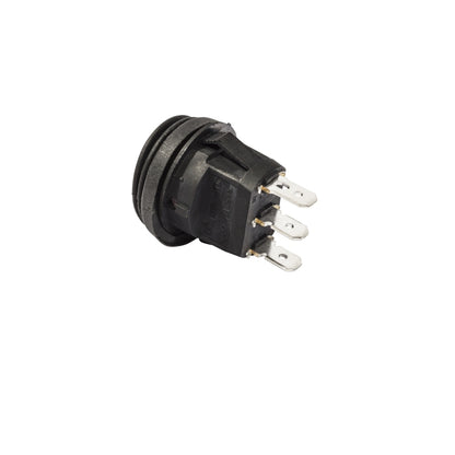 KC HiLiTES 照明付きLED 10A 丸型ロッカーライトスイッチ - 赤色