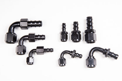 Radium Engineering 8AN 120度 プッシュロックホースエンド