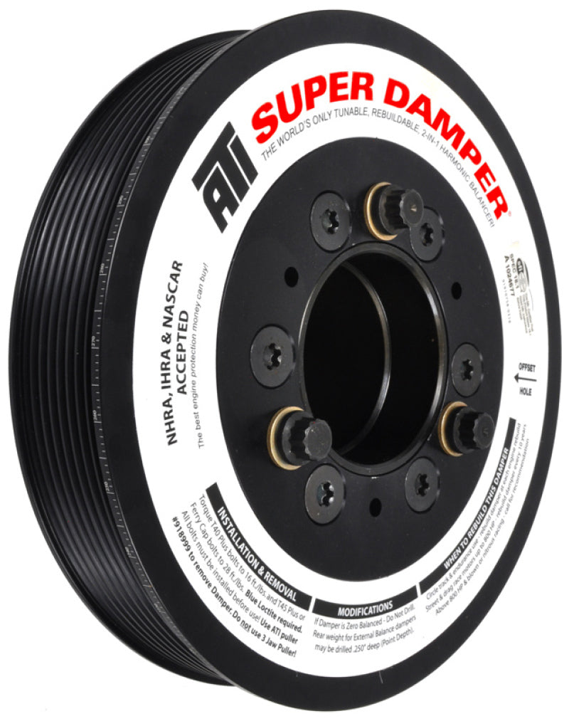 ATI ダンパー - 7.48インチ（約190.0mm） - アルミ製 - 8溝 - ダッジ - 2009年以降 - 5.7L / 6.4L ヘミ トラック用 - 3リング