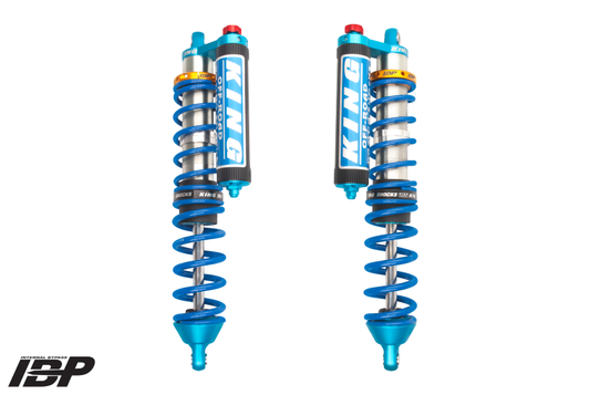 King Shocks 18年以降 RZR-XP ターボ S 2.5 フロント インターナルバイパス ピギーバック コイルオーバー（フィン付きリザーバー＆アジャスター付き）
