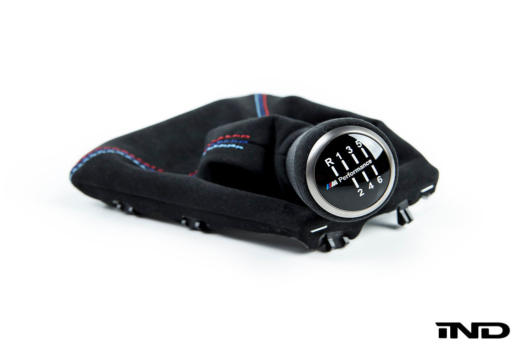 IND F8X M3 / M4 マットカーボン + アルカンターラ シフトブーツセット - ストレートステッチ