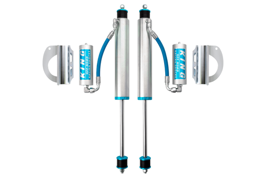 King Shocks 89-97 トヨタ ランドクルーザー 80 フロント 直径2.5インチ（約63.5mm）リモートリザーバーショック 0-2インチ（約5cm）リフト用（ペア）