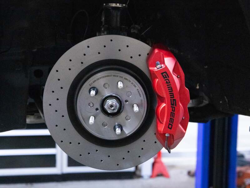 GrimmSpeed 4ポットブレーキキャリパーキット レッド(340mmローター用) | スバル 2002-2021年 WRX / 2004-2021年 STI