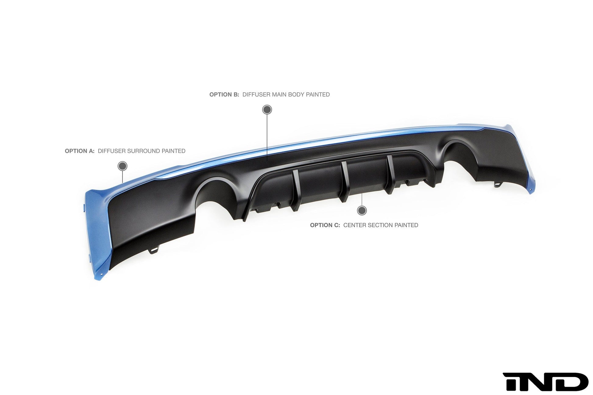 BMW m Performance f22 m sport rear diffuser - iND Distribution
