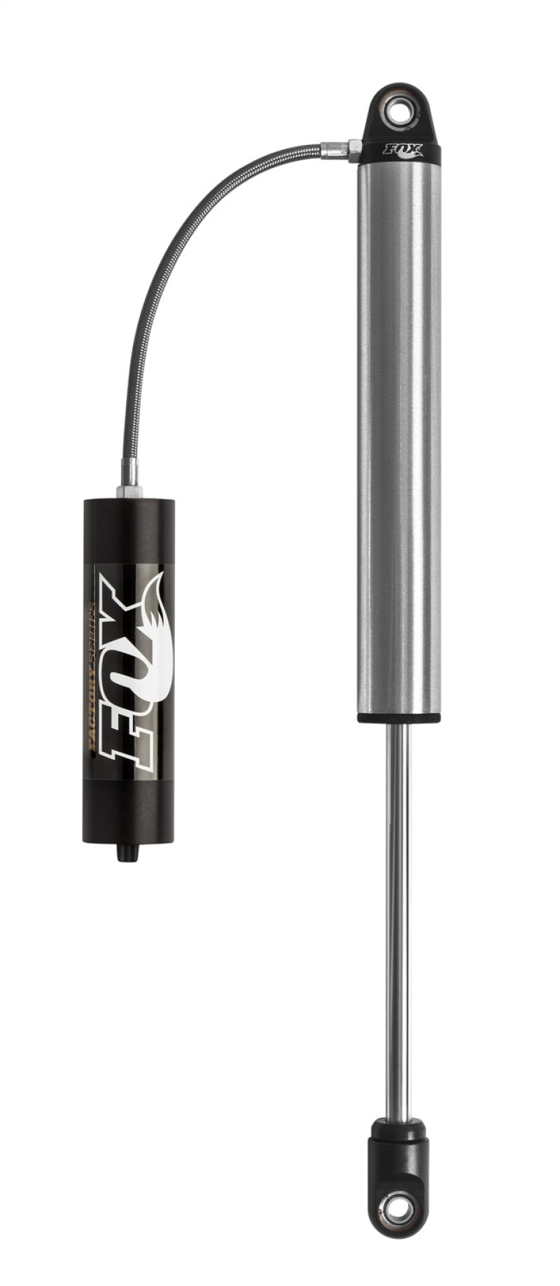 Fox 2.0 Factoryシリーズ 10インチ（約254mm）スムースボディ リモートリザーバーショック 7/8インチ（約22.2mm）シャフト（カスタムバルビング） - ブラック