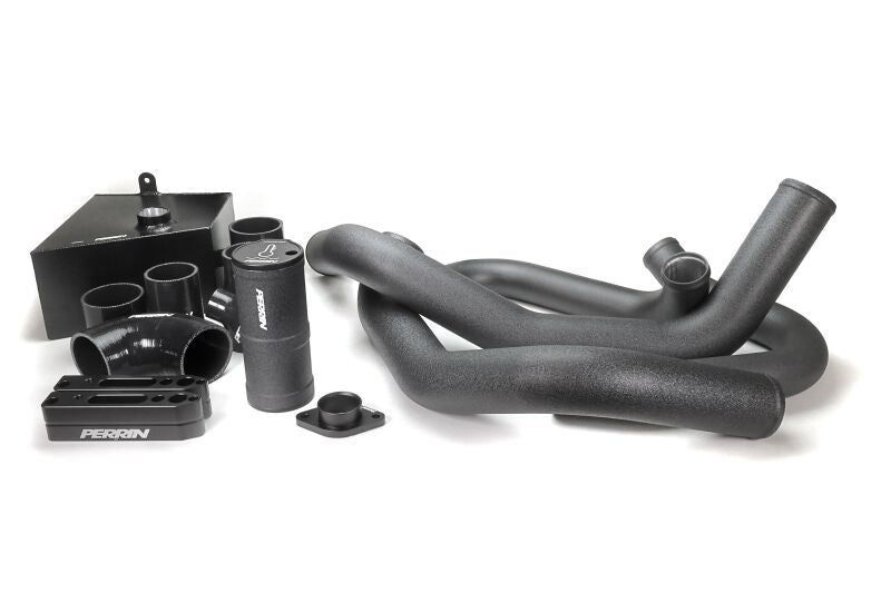 Perrin 15-21 Subaru WRX VA フロントマウントインタークーラーブーストチューブキット - ブラック