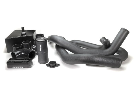Perrin 15-21 Subaru WRX VA フロントマウントインタークーラーブーストチューブキット - ブラック