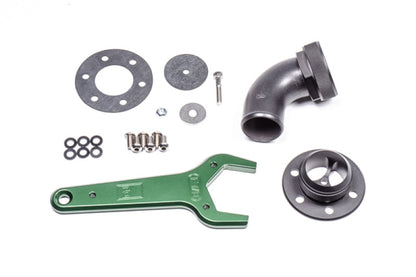 Radium Engineering リモートマウント フィルネック - 24AN エルボー - 1.5インチ バーブ