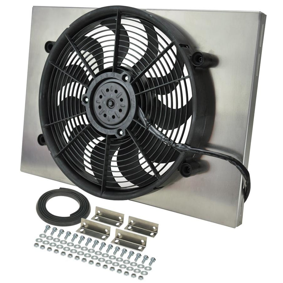 Derale HO ラジエーター 17 インチ電動ファン - プル - 2400 CFM - 12V