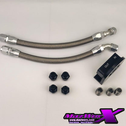 Mazworx - SR20 リモートオイルフィルターキット Pro Street ビレットブロック用 (30010)