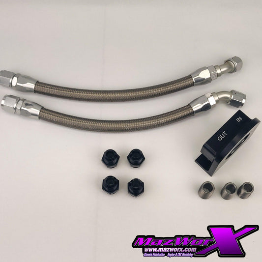 Mazworx - SR20 リモートオイルフィルターキット Pro Street ビレットブロック用 (30010)