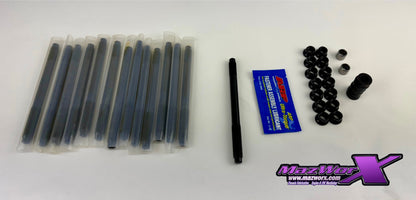 Mazworx - 1/2"-9/16" アロイヘッドスタッドキットビレット直列6気筒ブロック用 (30213)
