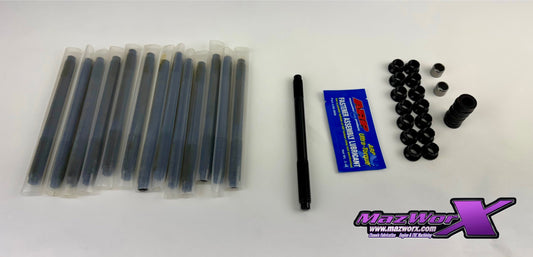 Mazworx - 1/2"-9/16" アロイヘッドスタッドキットビレット直列6気筒ブロック用 (30213)