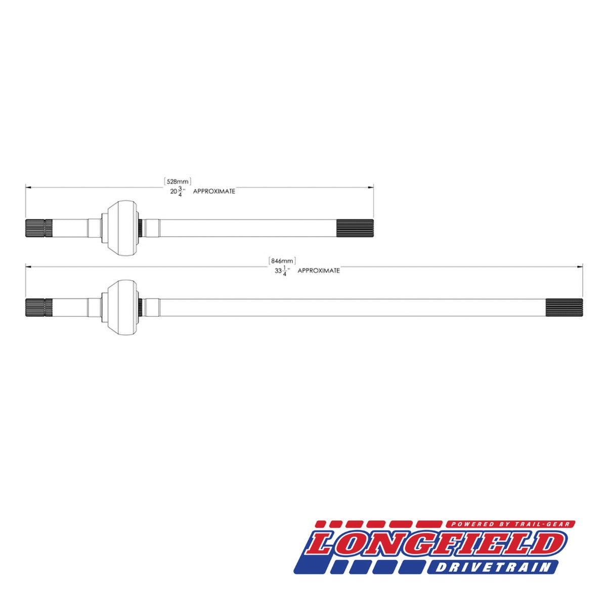 Longfield ジムニー JB23用 フロントアクスルキット（33スプライン）