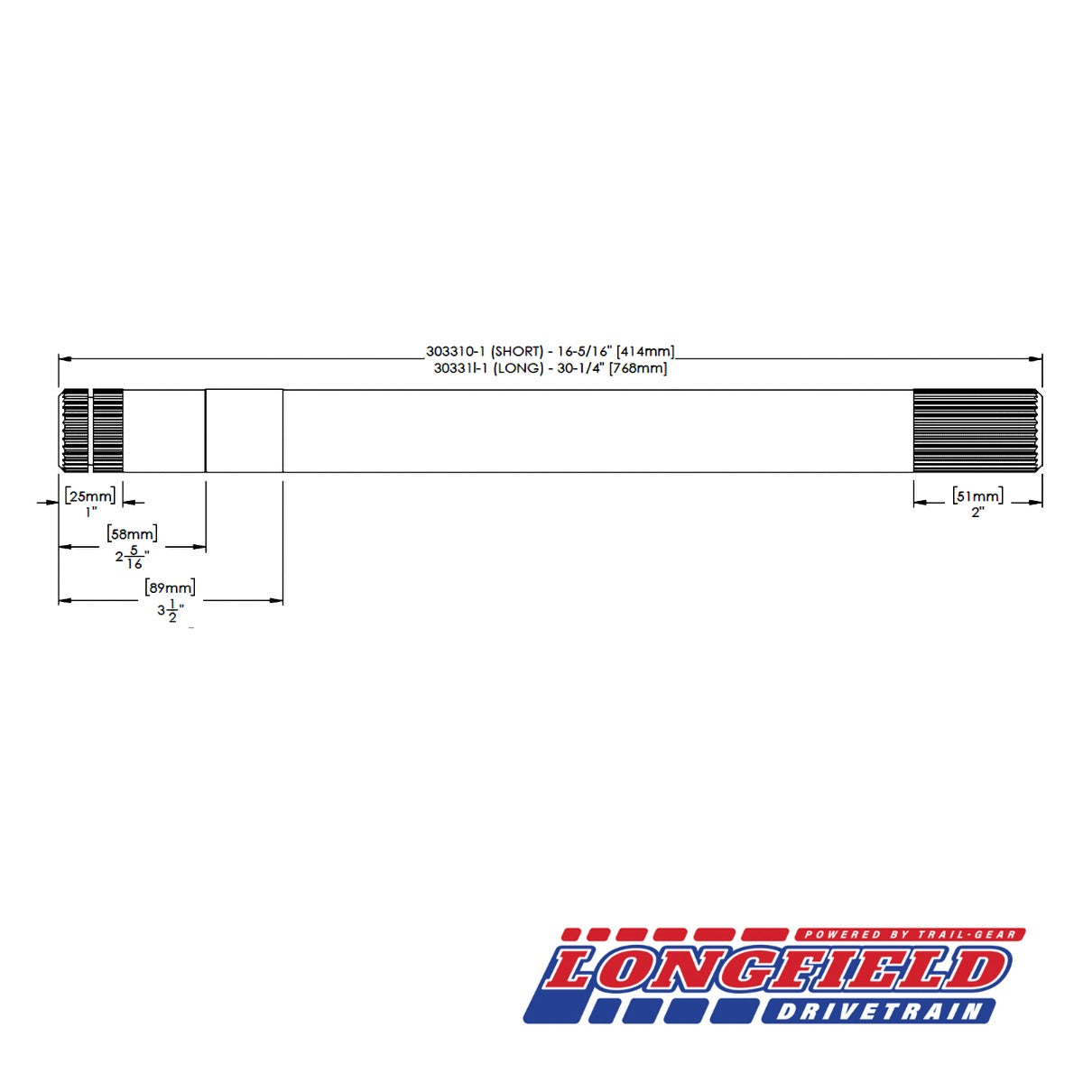 Longfield 30スプライン バーフィールド／アクスルキット（LJ70／RJ70／バンデーラ用）