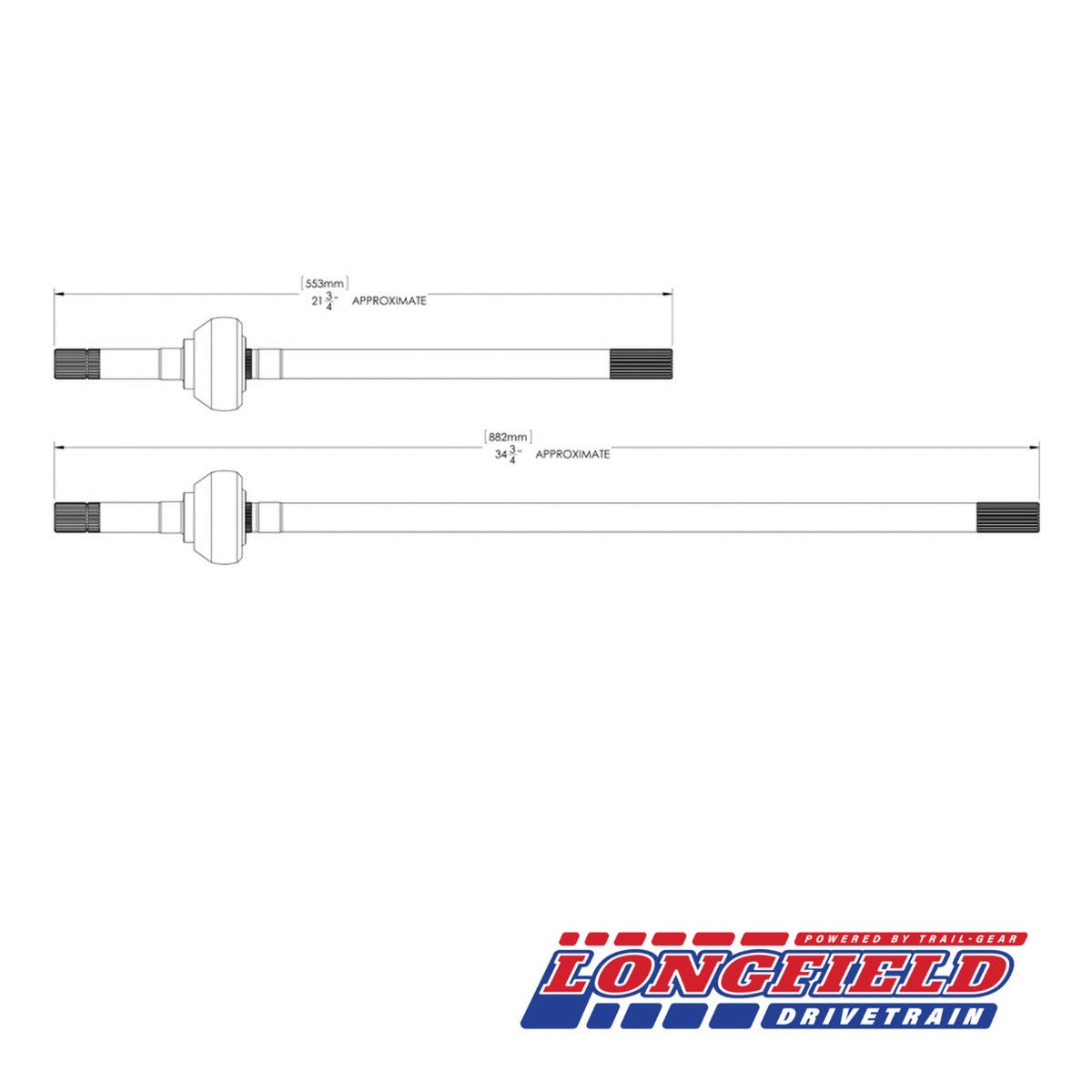 Longfield ジムニー JB33／JB43用 フロントアクスルキット（33スプライン）