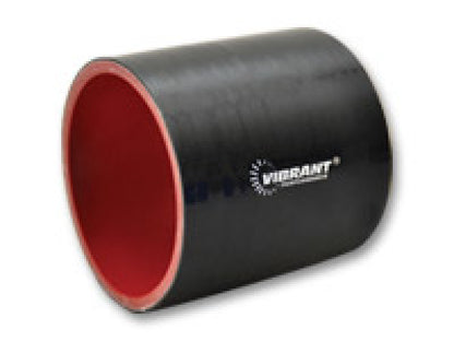 Vibrant シリコンホースカプラー ストレート 内径4.25インチ(約108mm) 長さ3インチ(約76mm) (グロスブラック)