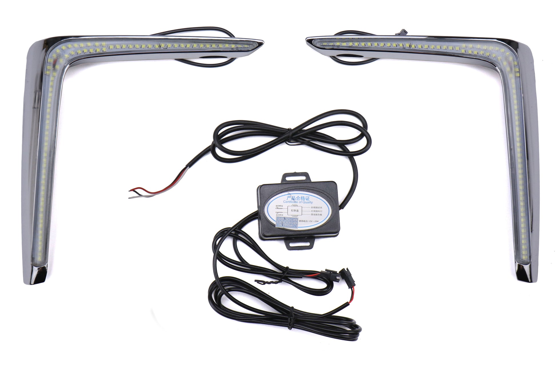 OLM GCS LED DRL フォグライトベゼルインサート - 2016-2017年モデル スバル クロストレック用
