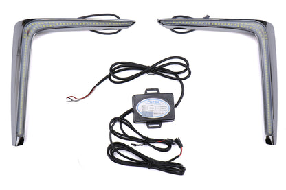OLM GCS LED DRL フォグライトベゼルインサート - 2016-2017年モデル スバル クロストレック用