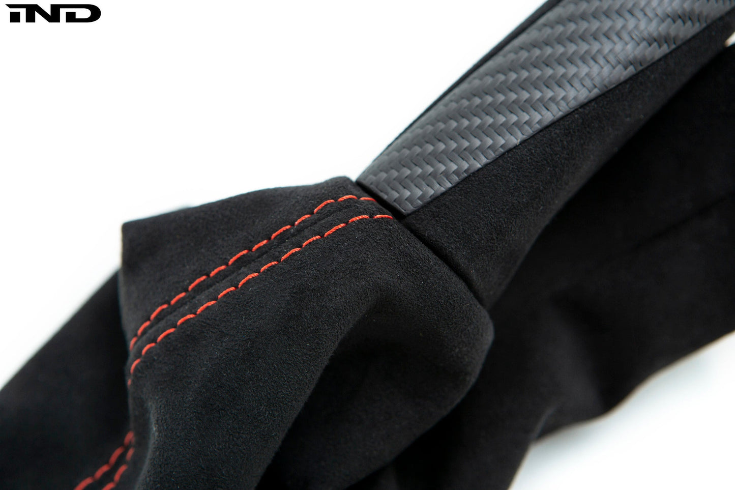 iND f87 m2 matte carbon stitched parking brake handle - iND Distribution