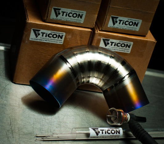 Ticon チタン パイカット 外径1.88インチ(約48mm) 7.5度 1.5D(ルーズR) 曲げ半径2.82インチ(約72mm) 肉厚1mm 6個入り