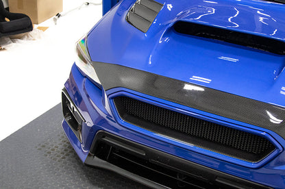 OLM カーボンファイバー アッパーフロントバンパーカバー - 2015-2021 スバル WRX / STI用
