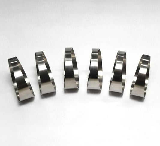 Ticon チタン パイカット 外径1.5インチ(約38mm) 7.5度 ルーズR 曲げ半径2.25インチ(約57mm) 肉厚1mm 6個入り