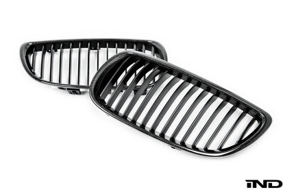iND e9x m3 carbon fiber front grille set - iND Distribution