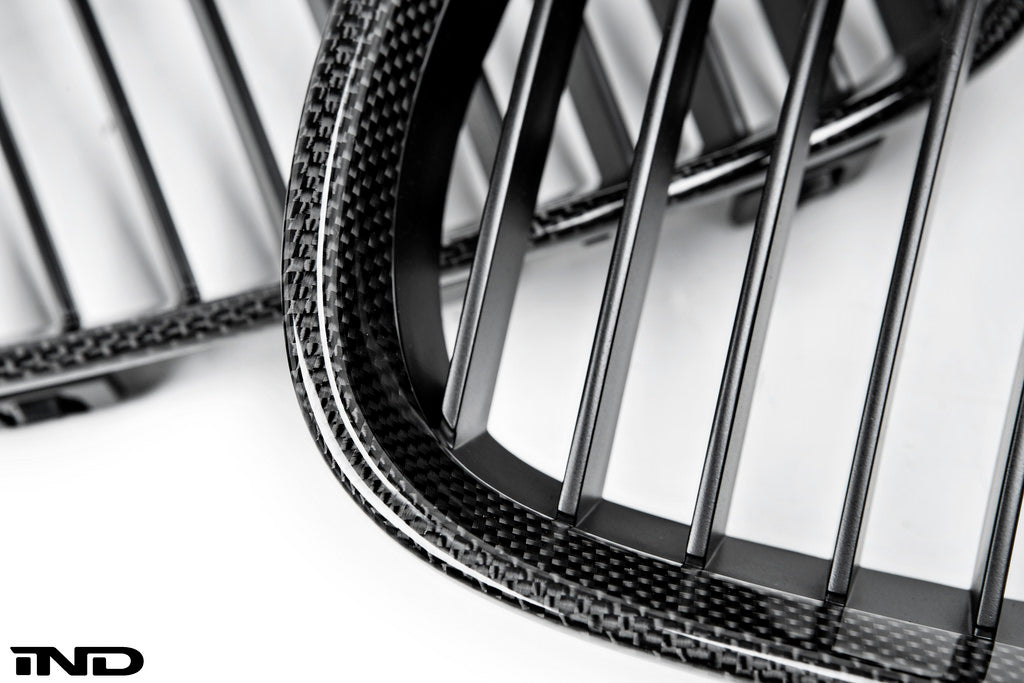 iND e9x m3 carbon fiber front grille set - iND Distribution
