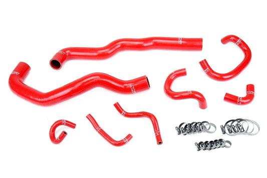 HPS シリコン ホース キット - ラジエーター、ヒーター、スロットル ボディ クーラント ホース 57-2081-RED