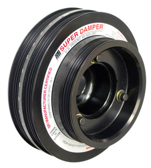 ATI ダンパー - 6.325インチ（約160.7mm） - アルミ製 - 日産 L24, L26, L28 エンジン用 - 内蔵Vベルトプーリー付き - 3リング