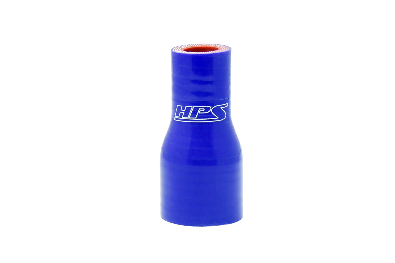 HPS 1-3/8インチ - 2インチ(51mm) 内径 、4インチ 長さ 耐高温 4 層強化シリコン リデューサー カプラー ホース ブルー (35mm - 51mm 内径、102mm 長さ)