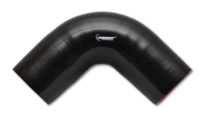 Vibrant 4層強化 シリコンエルボー 90度 内径2.5インチ(約64mm) (ブラック)