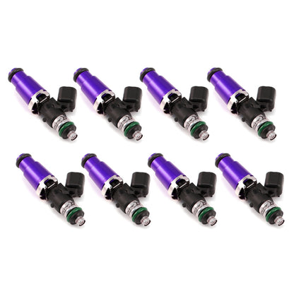 Injector Dynamics 1340cc インジェクター - 60mm（約6cm）長 - 14mm パープルトップ - 14mm ロワーOリング（8個セット）
