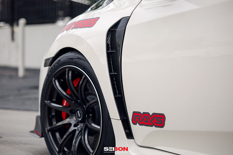 Seibon 2017-2018 ホンダ FK8 シビック タイプR カーボンファイバー フェンダーダクト（左右セット）