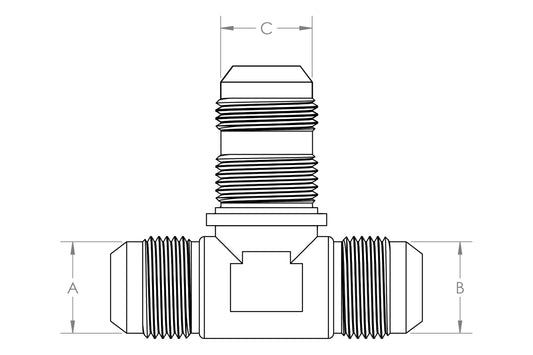 HPS -10AN バルクヘッド ティー アルミニウム アダプター フィッティング