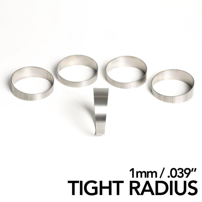 Ticon チタン パイカット 外径1.5インチ(約38mm) 45度 タイトR 曲げ半径2.55インチ(約65mm) 肉厚1mm 5個入り