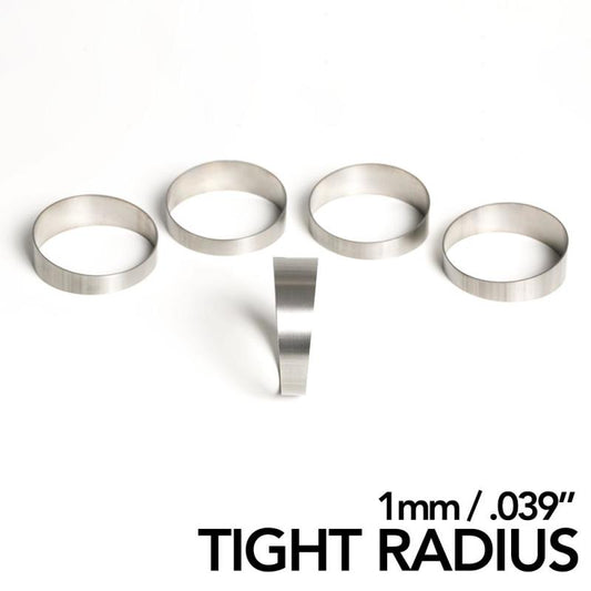 Ticon チタン パイカット 外径1.5インチ(約38mm) 45度 タイトR 曲げ半径2.55インチ(約65mm) 肉厚1mm 5個入り