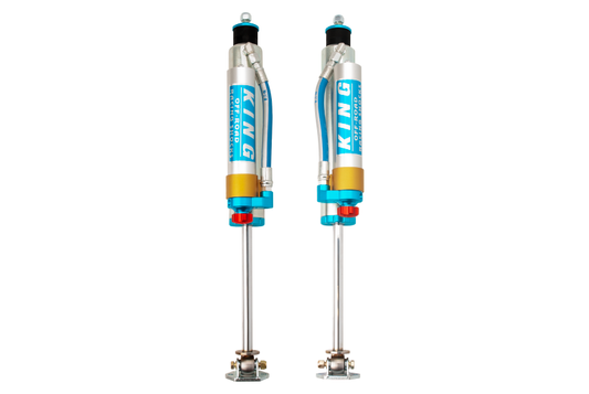 King Shocks 97-06 ジープ ラングラー TJ フロント 2.5インチ径 ピギーホース付きリザーバー式ショック 6インチ（約15.2cm）リフト 調整機能付き（ペア）
