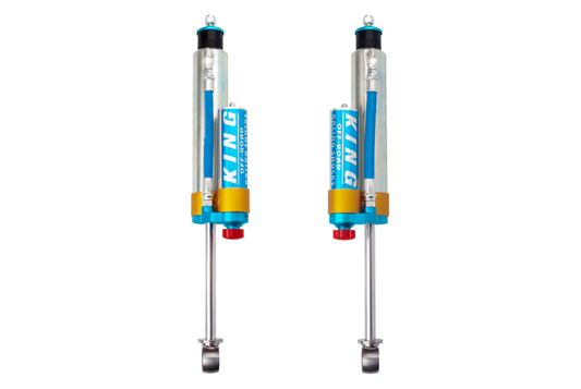 King Shocks 96-02 トヨタ 4Runner リア 2.5インチ（約63.5mm）直径 ピギーホースリザーバー 調整機能付き（ペア）