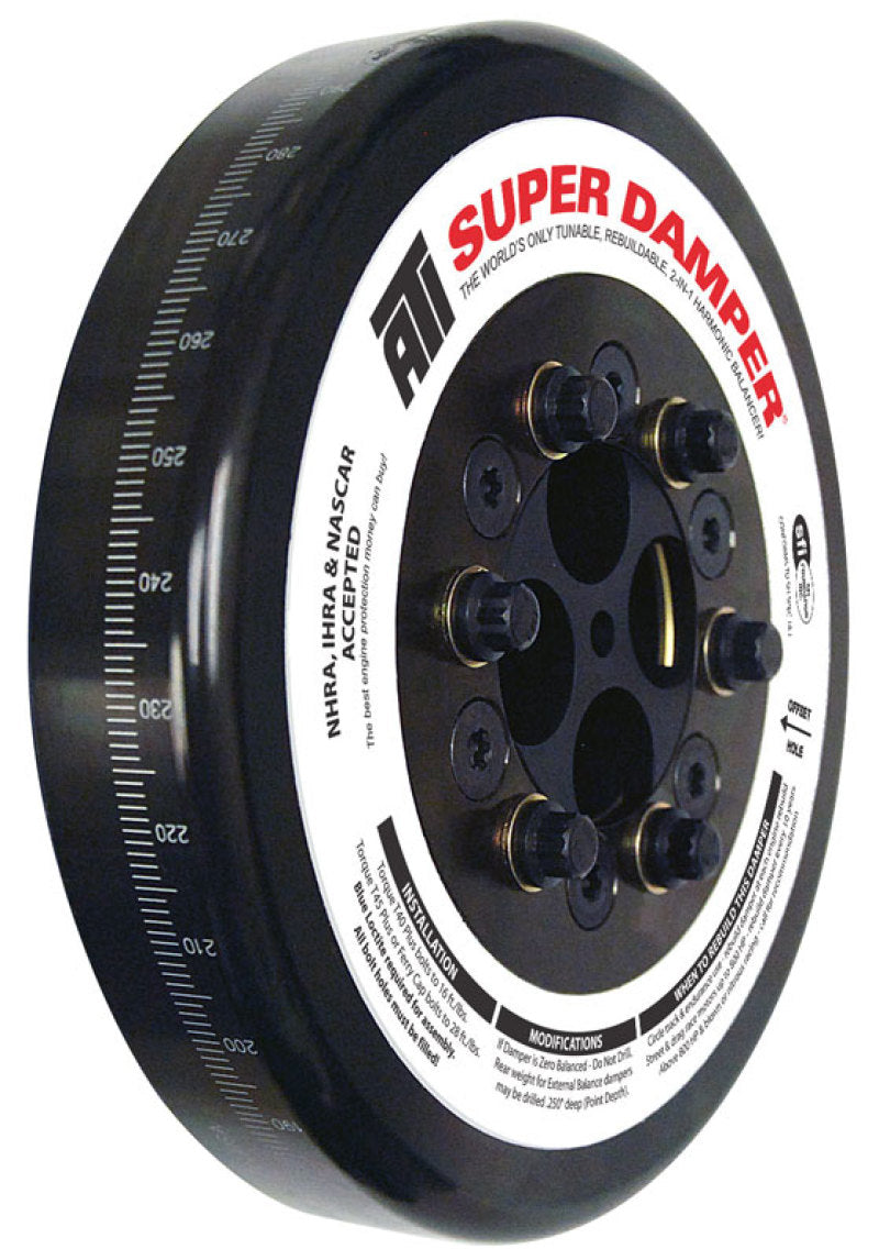 ATI ダンパー - 8.074インチ（約205mm） - スチール製 - Cummins 4BT・6BT 用 - 競技専用 - 3リング ヘビー - ディーゼル用