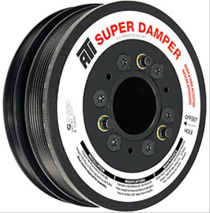 ATI ダンパー - 5.67インチ（約144mm） - アルミ製 - 6/4溝 - 25%アンダードライブ - LS1/LS2 - フロント＆リアボディ - 10本UD A/C対応 - 1個入り