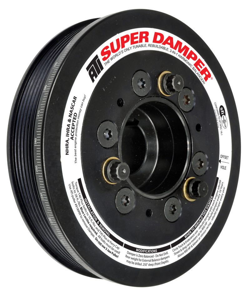 ATI ダンパー - 6.78インチ（約172mm） - アルミ製 - 6溝 - トヨタ スープラ - 1994-1998年 - JZA80 - 15％オーバードライブ - gatK06077 必須