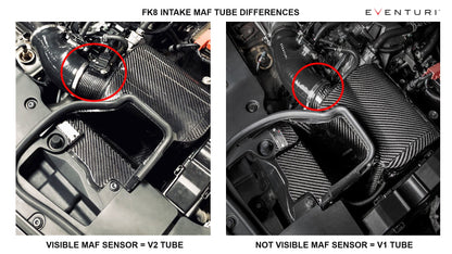 Eventuri fk8 civic type r carbon charge pipe - iND Distribution