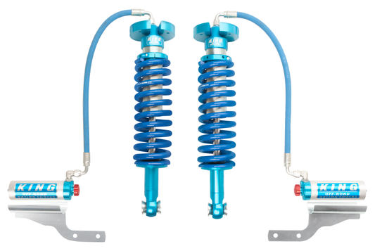 King Shocks 04-08年式 Ford F150 4WD フロント 2.5インチ径（約63.5mm） リモートリザーバー コイルオーバー 調整機能付き（ペア）