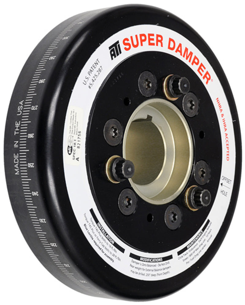 ATI ダンパー - 7.074インチ（約179.63mm） - アルミ製 - シボレー ビッグブロックシリーズ用 - 3リング - アルミハブ