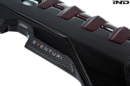 Eventuri Audi 8Y / 8V RS3 / 8S TTRS ブラックカーボン＆レッドケブラー エンジンカバー