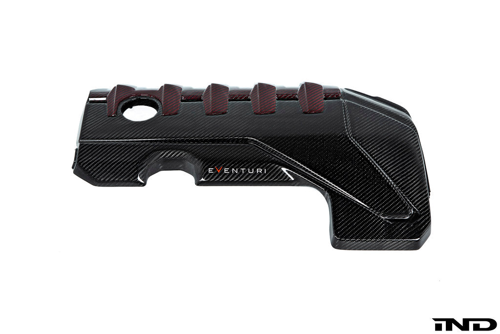 Eventuri Audi 8Y / 8V RS3 / 8S TTRS ブラックカーボン＆レッドケブラー エンジンカバー