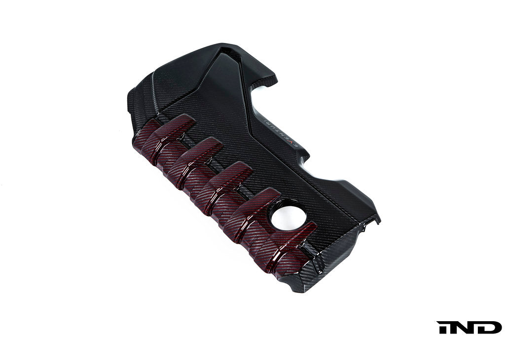 Eventuri Audi 8Y / 8V RS3 / 8S TTRS ブラックカーボン＆レッドケブラー エンジンカバー